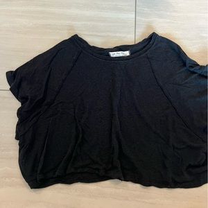 Free people cropped black T-shirt